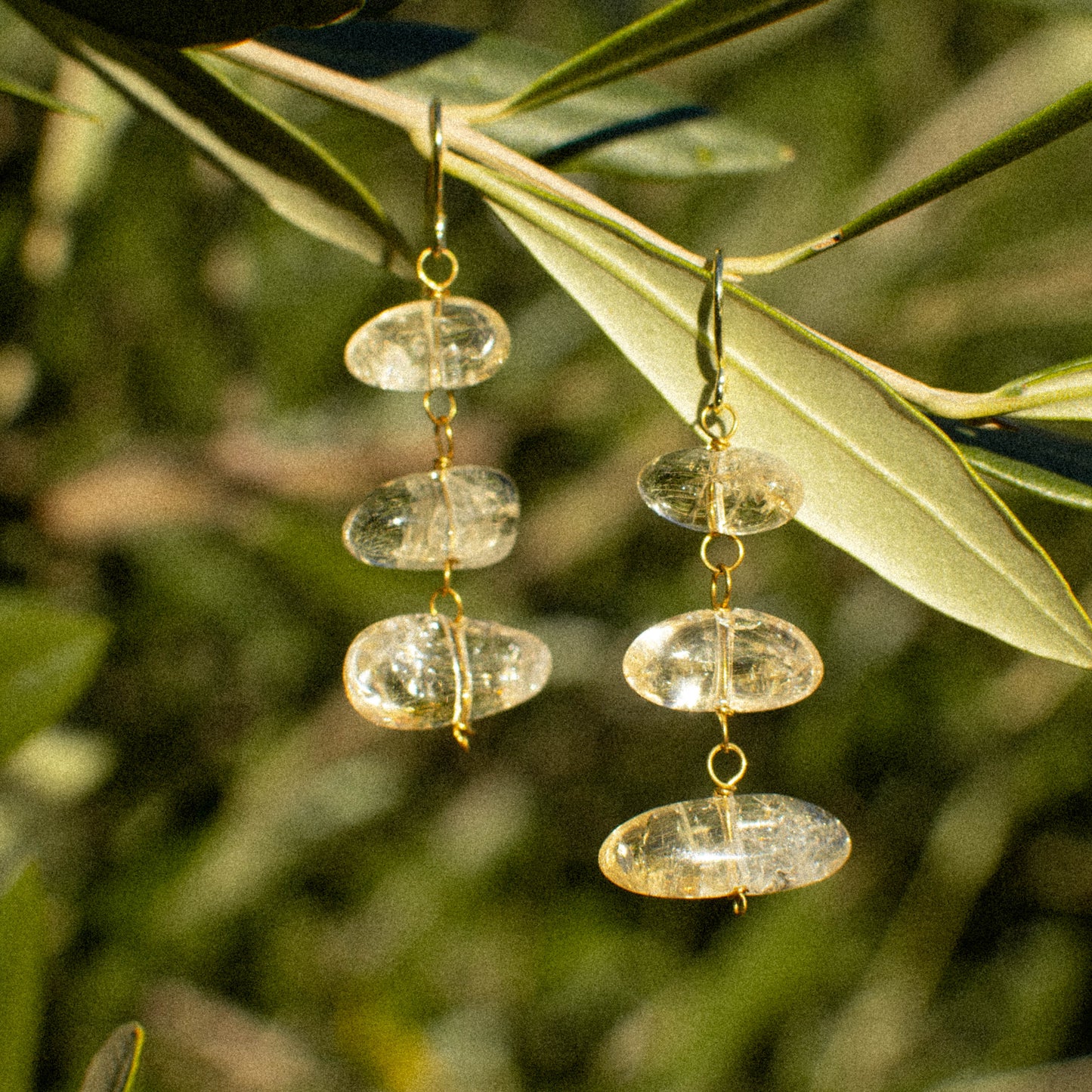 Sun Beam Citrine Earrings
