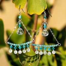 Load image into Gallery viewer, Blue Apatite &amp; Aquamarine Chandelier Earrings
