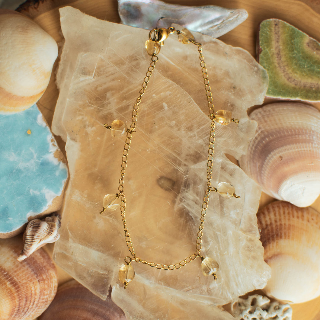 Citrine Charm Bracelet