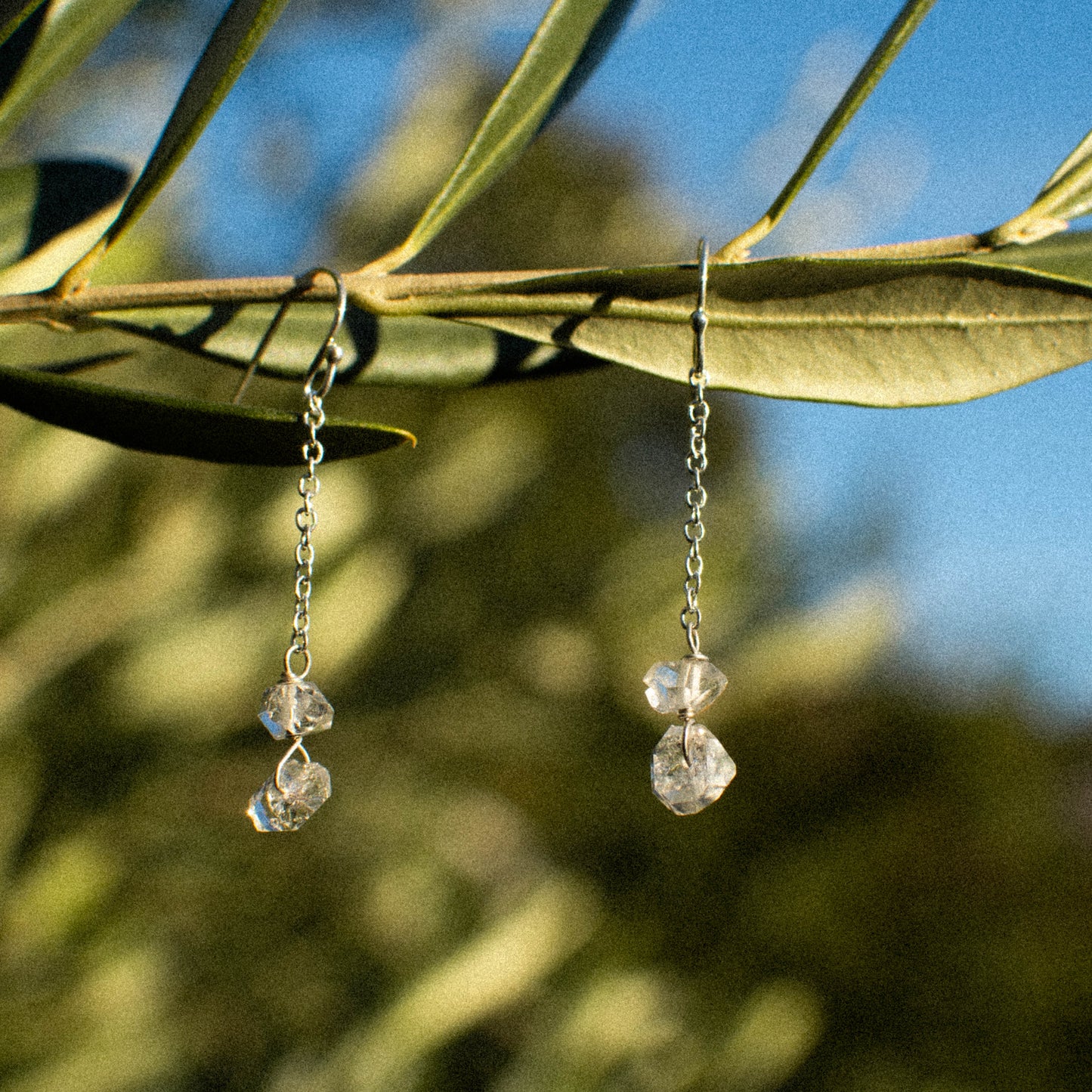 Mini Herkimer Diamond Dangles