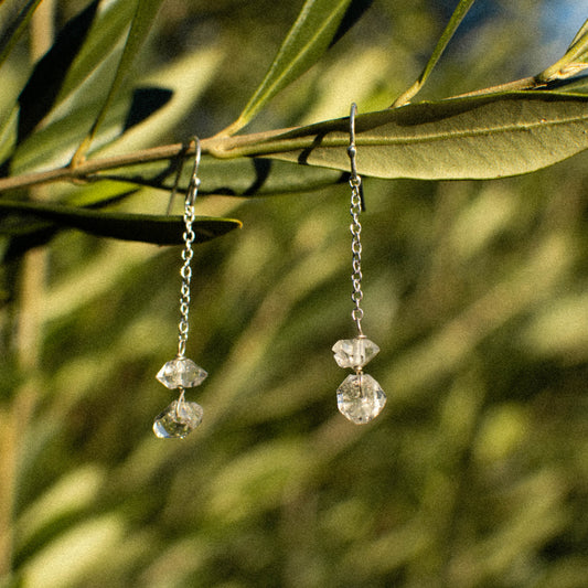 Mini Herkimer Diamond Dangles