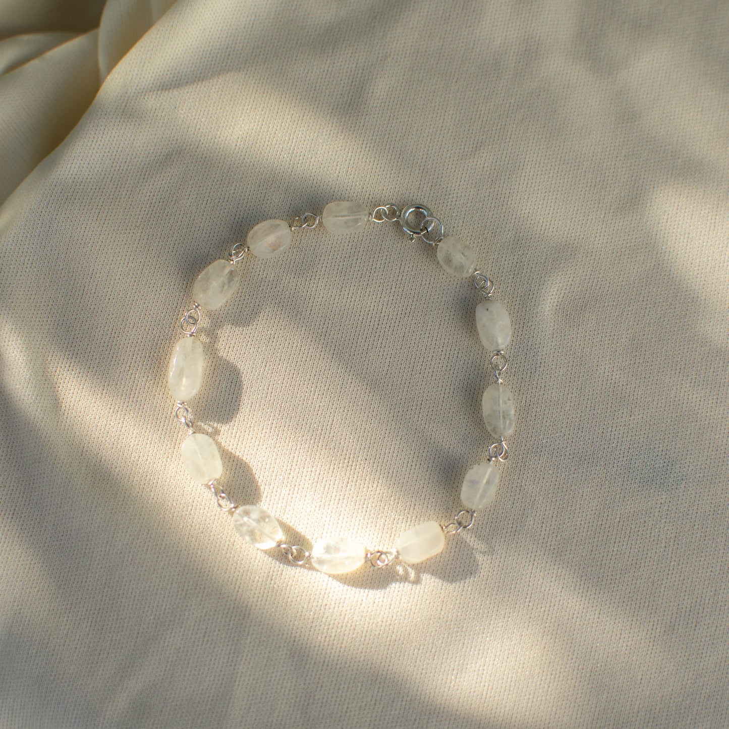 Sterling Silver Rainbow Moonstone Bracelet